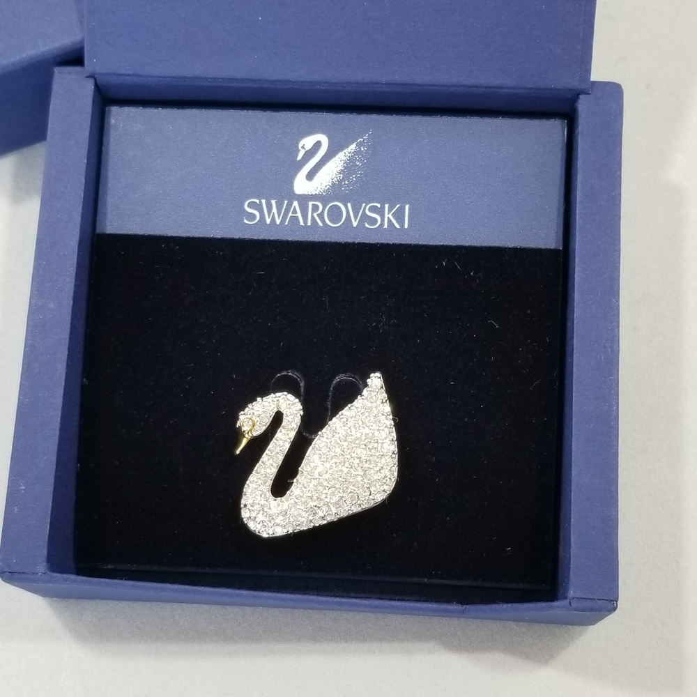 Swarovski Swan Brooch